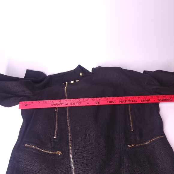 Lauren Ralph Lauren Linen blend Moto Jacket - Picture 8 of 9
